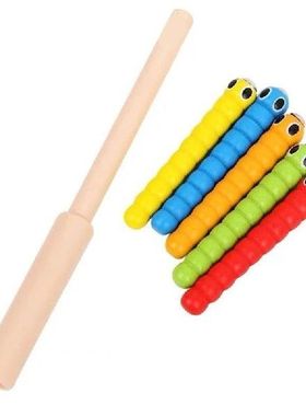 1 Wand + 5 Worms For Catch Worm Game Strawberry Grasping