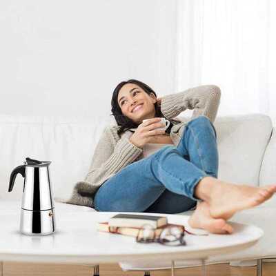 Italian Maker Coffee Machine Espresso Moka Pot Coffee Stainl