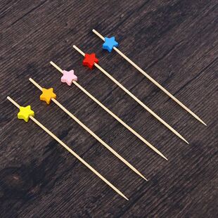 100 Pcs 12 cm Cocktail Picks Creative Pentagram Shape