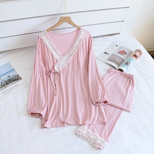 Maternity Feeding Pajamas Suits Autumn Nursing Women Sleepwe