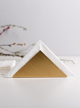 Gold Stainless Steel Towel Rack Cafe Hotel Dining Table Napk