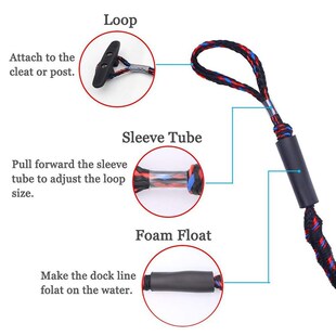 Boating Ropes Boat Dock Lines Mooring Rope Bungee Cords Dri
