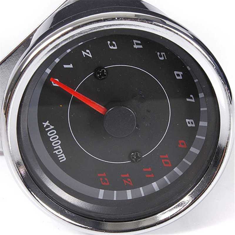 12V 60mm Silver Motorcycle Speedometer Tachometer Odometer R