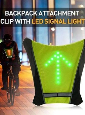 LED Wireless cycling vest men MTB Bike Bag Safety LED Turn