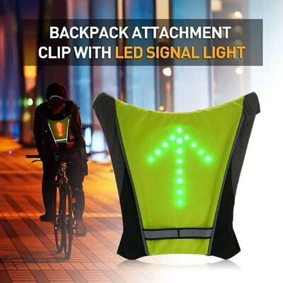 LED Wireless cycling vest men MTB Bike Bag Safety LED Turn