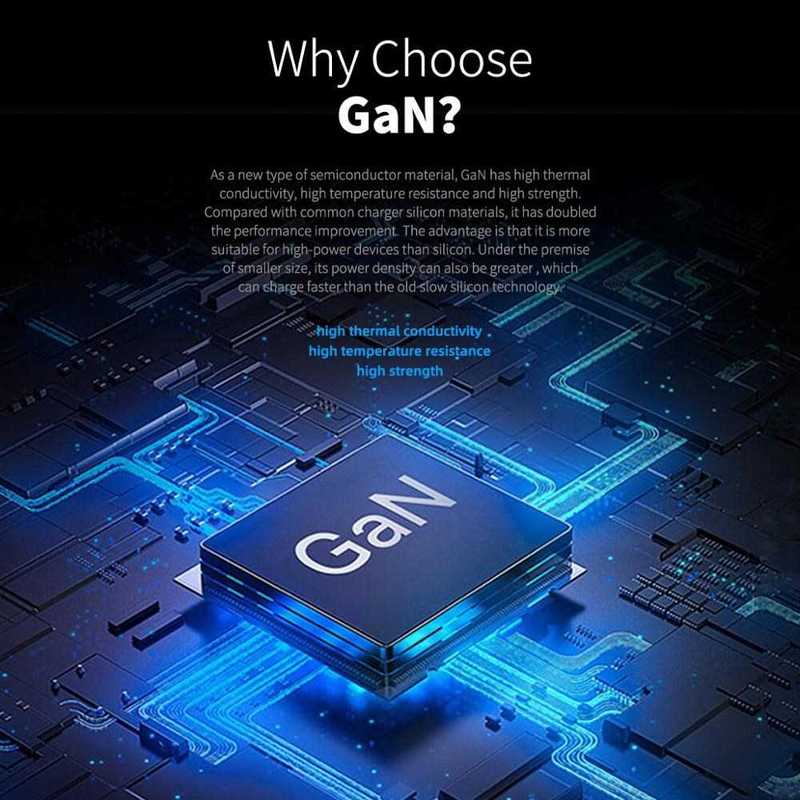 ROCK SPACE GaN 65W Charger PD 3.0 SB iPhone SE 11 Pro