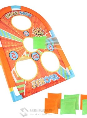 Cornhole Game Set Bean Bag Toss Built-in Storage Convenient