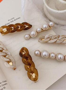 New Handmade Chain Hair Clips Gold Color Long Barrettes Hair