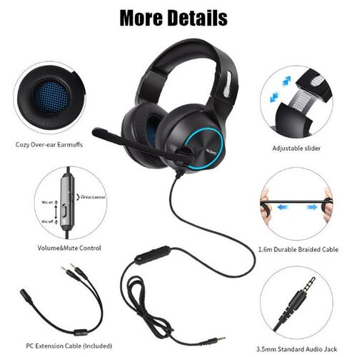 UNITOP NUBWO N11 Gaming Headset 3.5MM Deep Bass Headphones