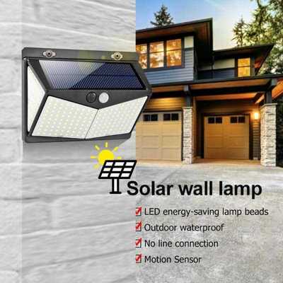 Wall-Light Street-Lamp Solar-Power Outdoor Garden Motion-Sen