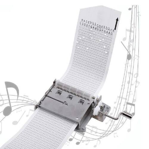 30 Note Mechanical Musical Box Tape Hand Crank Music Box