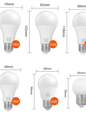 Led Bulb E27 3W 6W 9W 12W 15W 18W Led Lamp 220v 240v E14 Led