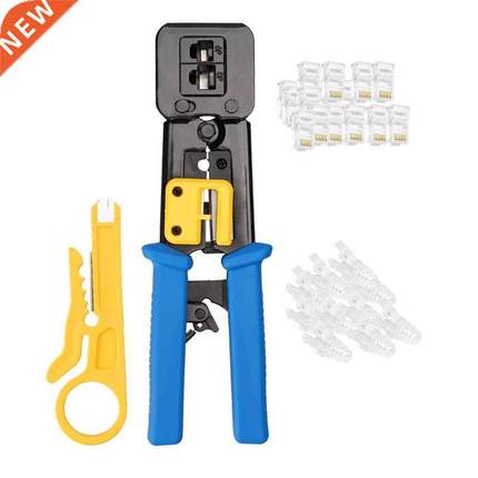RJ45 Crimp Tool Network Repair Tools Pass Through Cat5 Cat5E