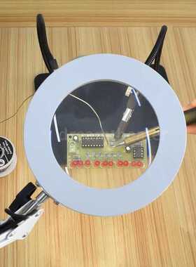 Foldable Professional 5X Magnifying Glass Desk Lamp Magnifie