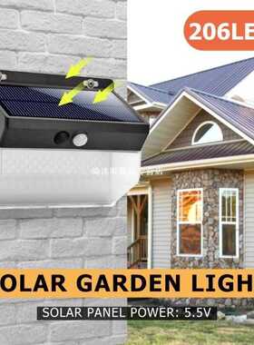 2pcs 118/206LED Solar Motion Sensor Wall Light Outdoor Water