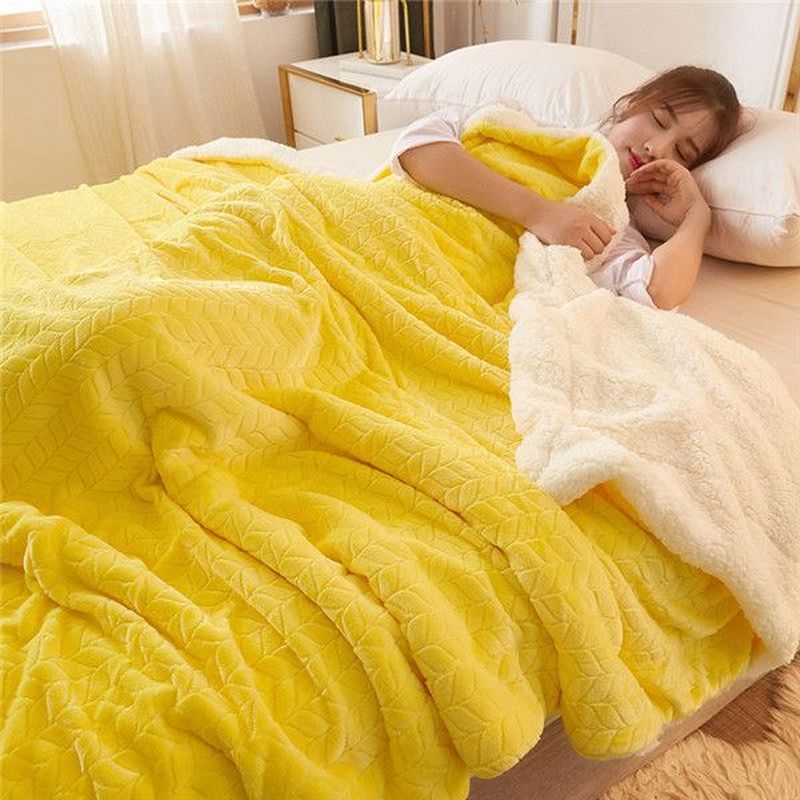 Lamb Wool Blankets And Throws Adult Thick Warm Winter