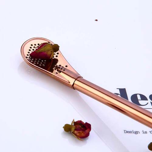 2Pcs metal straw Stainless Steel Drinking Tea Yerba Mate Str