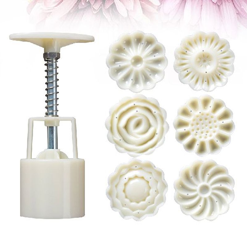 Mooncake Mold Cake Moon Mould Press Cookie Baking Set