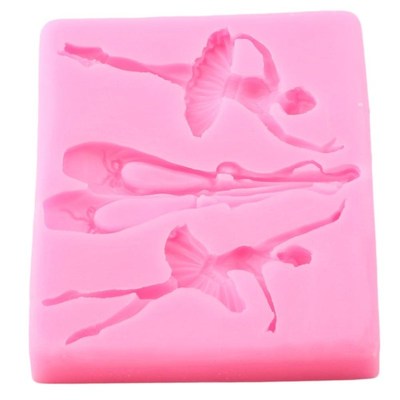 3D Ballet Dancer Silicone Molds Ballet Shoes Fondant Baby Bi