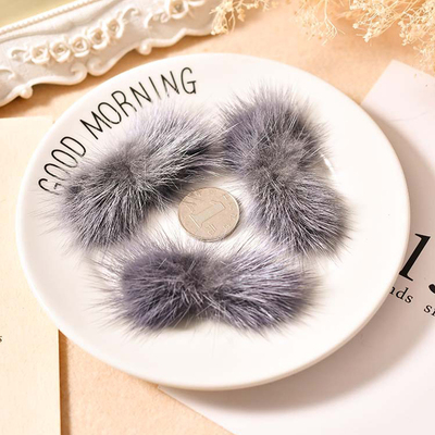 1PC Mink Pompom Bowknot 3cm*7cm Mink Hair Fur Pompon