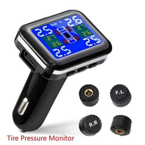 TPMS Car Tire Pressure Alarm Monitor System 4 External Inter