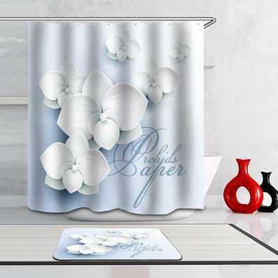 Shower Curtain, Bathroom Curtains Accessories-3D,Pure Color,