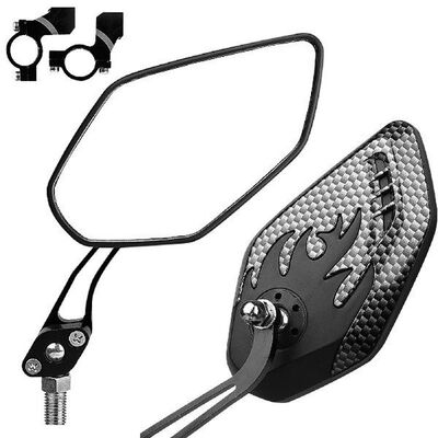 2 Packs Bike Rearview Mirrors Shatterproof Glass Bike