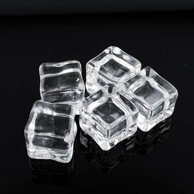 16Pcs Fake Ice Cubes Reusable Artificial Clear Acrylic Cryst