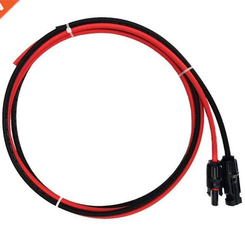 1 Pair 2.5mm*1M Solar Cables Connector Plug Black Red Parall