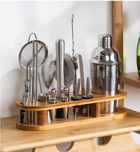 Stand Bar Set Bartender Shaker With Cocktail Drink Kit