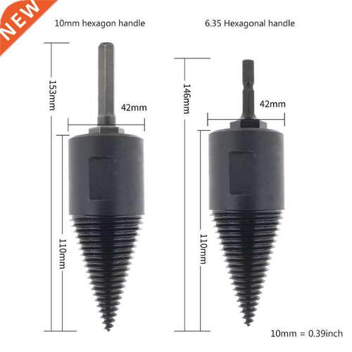 High Speed Wood Splitter Screw Cone Shaft for Drill, Step Dr