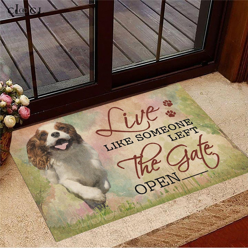 CLOOCL Animals Doormats 3D Graphic Cavalier King Charles Spa