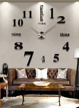 3D Luminous Real Big Wall Clock Rushed Mirror er Diy Living