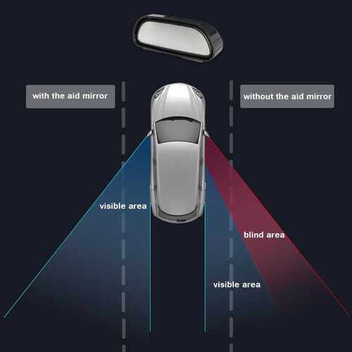 360Degree Stick On Blind Spot Mirror Car Reverse Parking Wid