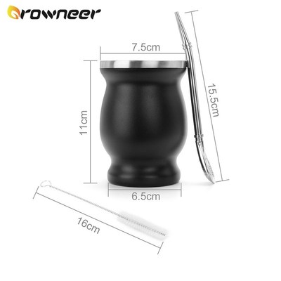 Double-Wall Yerba Mate Gourd Set Stainless Steel Mate Tea Cu