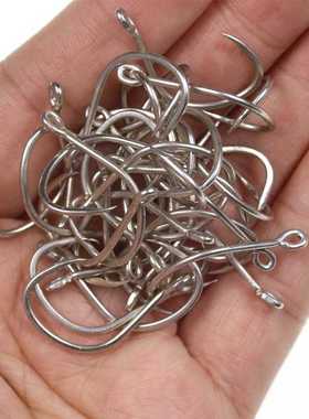 100pcs Anti-rust Matte Tin Thick Steel Wire Barbed Hook Stro