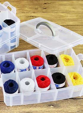 Detachable 3 Layer Clear Plastic Container Storage Box