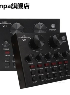 V8 Sound Card Audio Set Interface External Usb Live Micropho