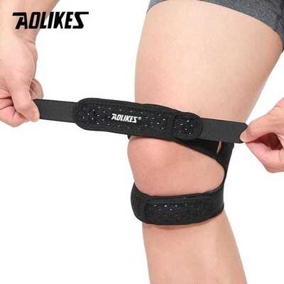 AOLIKES 1PCS Sports Kneepad Double Patellar Knee Patella Te