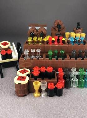 New Wine Bottle Jar Wine Glass Baskets Building Blocks Compa