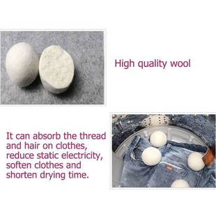 New 6Pcs/set organic wool dryer balls Laundry Clean Reusable