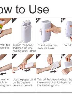 3 In 1 Roller Waxing Kit Depilatory Wax Warmer Strips For Ha