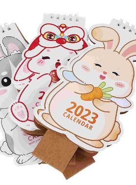 Calendar Standing Desk Monthly Table Cartoon Convenient