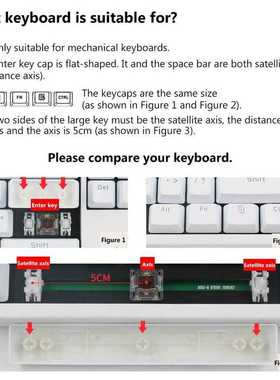 Mechanical Keyboard 104 Doubleshot ABS Spacebar Keycaps Blan