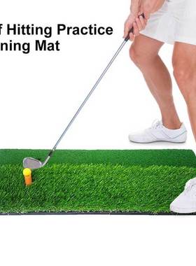 2-in-1 Golf Hitting Practice Training Mat Artificial Lawn Gr