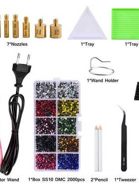 Full DIY Set 2000pcs/box SS10 Hot Fix Rhinestones With Hotfi