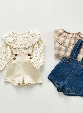 2022 Spring Autumn New Baby Overalls Boys Girls Denim Overal