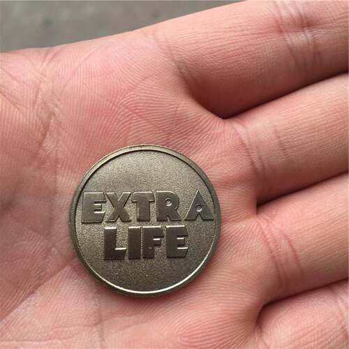 Movie Ready Player One Extra Life Coin Quarter Cosplay Prop
