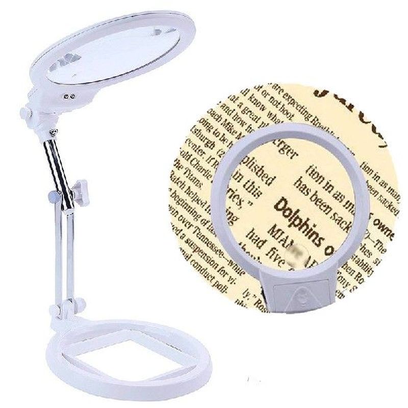 25Mm 130Mm Handheld Folding Desktop Magnifying Glass Lamp