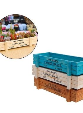 Kayu Garden Flower Planter Succulent Pot Persegi Panjang